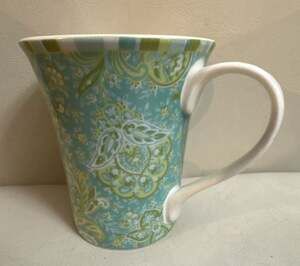 222 Fifth Pashmina Fine China Coffee Mug with Paisley Print